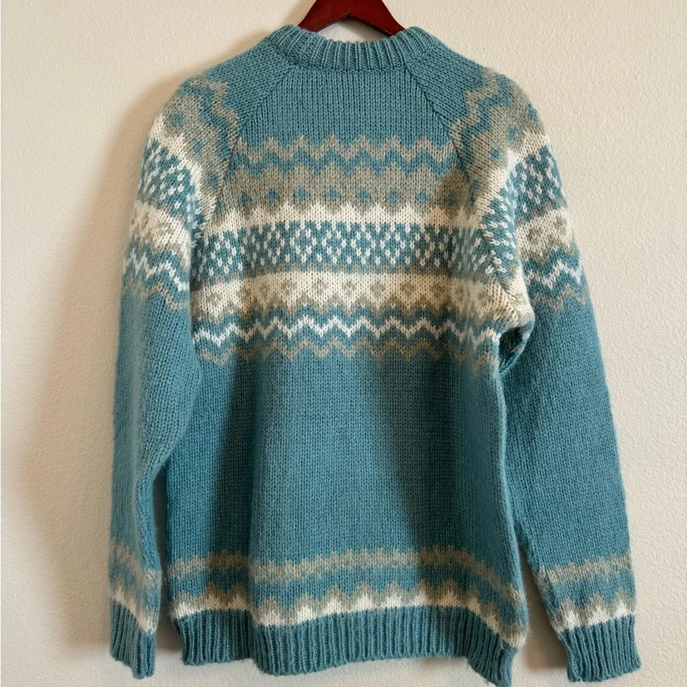 NORLENDER Pure New Wool Sweater Vintage Pullover Crewneck Norway Made